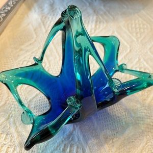 Murano art glass basket